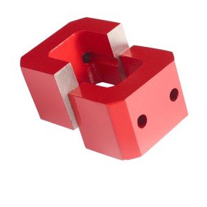 Alnico pot magnets with bridge: Two Through Holes